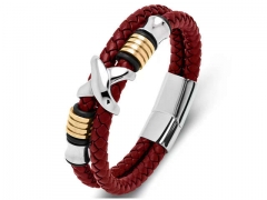 HY Wholesale Leather Bracelets Jewelry Popular Leather Bracelets-HY0134B196