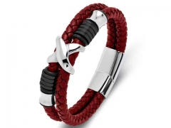 HY Wholesale Leather Bracelets Jewelry Popular Leather Bracelets-HY0134B201