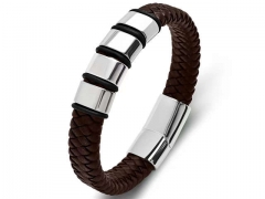HY Wholesale Leather Bracelets Jewelry Popular Leather Bracelets-HY0134B426