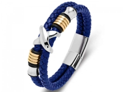 HY Wholesale Leather Bracelets Jewelry Popular Leather Bracelets-HY0134B197