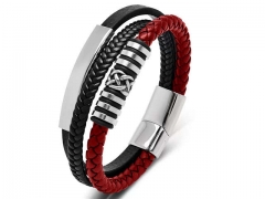 HY Wholesale Leather Bracelets Jewelry Popular Leather Bracelets-HY0134B689