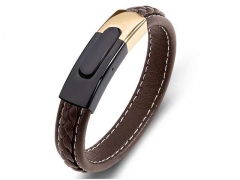 HY Wholesale Leather Bracelets Jewelry Popular Leather Bracelets-HY0134B372