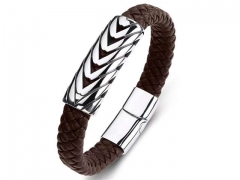 HY Wholesale Leather Bracelets Jewelry Popular Leather Bracelets-HY0134B261