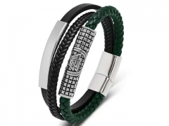 HY Wholesale Leather Bracelets Jewelry Popular Leather Bracelets-HY0134B655