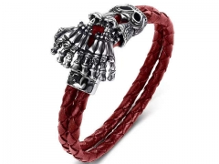 HY Wholesale Leather Bracelets Jewelry Popular Leather Bracelets-HY0134B913