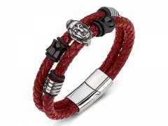 HY Wholesale Leather Bracelets Jewelry Popular Leather Bracelets-HY0134B540