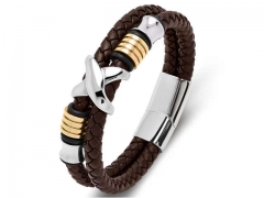 HY Wholesale Leather Bracelets Jewelry Popular Leather Bracelets-HY0134B195
