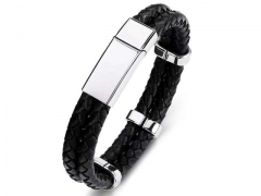 HY Wholesale Leather Bracelets Jewelry Popular Leather Bracelets-HY0134B591