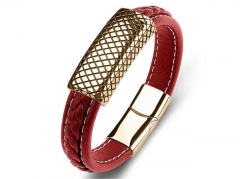 HY Wholesale Leather Bracelets Jewelry Popular Leather Bracelets-HY0134B237