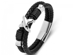 HY Wholesale Leather Bracelets Jewelry Popular Leather Bracelets-HY0134B199