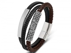 HY Wholesale Leather Bracelets Jewelry Popular Leather Bracelets-HY0134B652