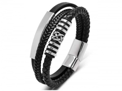 HY Wholesale Leather Bracelets Jewelry Popular Leather Bracelets-HY0134B687