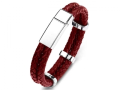 HY Wholesale Leather Bracelets Jewelry Popular Leather Bracelets-HY0134B593