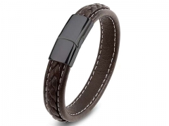 HY Wholesale Leather Bracelets Jewelry Popular Leather Bracelets-HY0134B073