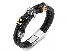 HY Wholesale Leather Bracelets Jewelry Popular Leather Bracelets-HY0134B632