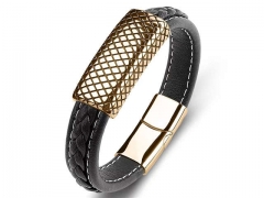 HY Wholesale Leather Bracelets Jewelry Popular Leather Bracelets-HY0134B233