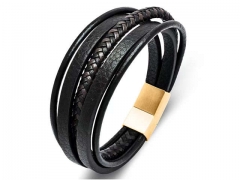 HY Wholesale Leather Bracelets Jewelry Popular Leather Bracelets-HY0134B095