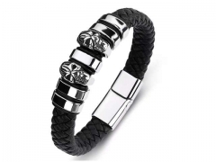 HY Wholesale Leather Bracelets Jewelry Popular Leather Bracelets-HY0134B365