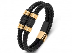 HY Wholesale Leather Bracelets Jewelry Popular Leather Bracelets-HY0134B185