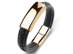 HY Wholesale Leather Bracelets Jewelry Popular Leather Bracelets-HY0134B308