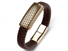 HY Wholesale Leather Bracelets Jewelry Popular Leather Bracelets-HY0134B239