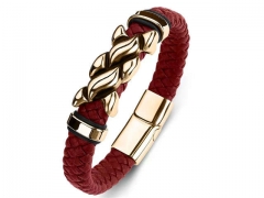 HY Wholesale Leather Bracelets Jewelry Popular Leather Bracelets-HY0134B221