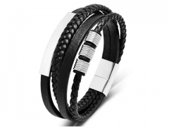HY Wholesale Leather Bracelets Jewelry Popular Leather Bracelets-HY0134B100