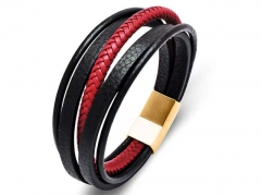 HY Wholesale Leather Bracelets Jewelry Popular Leather Bracelets-HY0134B096