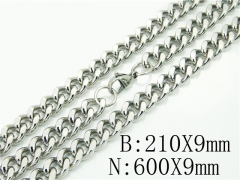 HY Wholesale Stainless Steel 316L Necklaces Bracelets Sets-HY61S0598OR