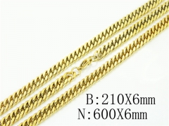 HY Wholesale Stainless Steel 316L Necklaces Bracelets Sets-HY61S0584HHE
