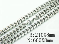 HY Wholesale Stainless Steel 316L Necklaces Bracelets Sets-HY61S0568OW