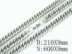 HY Wholesale Stainless Steel 316L Necklaces Bracelets Sets-HY61S0550OL