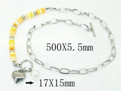 HY Wholesale Necklaces Stainless Steel 316L Jewelry Necklaces-HY21N0126HMX