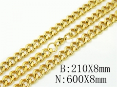 HY Wholesale Stainless Steel 316L Necklaces Bracelets Sets-HY61S0596HHE