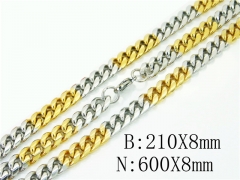 HY Wholesale Stainless Steel 316L Necklaces Bracelets Sets-HY61S0555HML