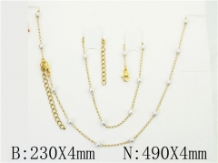 HY Wholesale Jewelry 316L Stainless Steel Earrings Necklace Jewelry Set-HY39S0514HIE