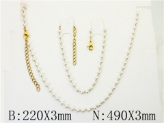 HY Wholesale Jewelry 316L Stainless Steel Earrings Necklace Jewelry Set-HY39S0517HIS
