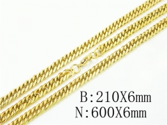 HY Wholesale Stainless Steel 316L Necklaces Bracelets Sets-HY61S0575HHR