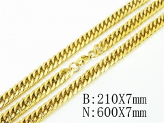 HY Wholesale Stainless Steel 316L Necklaces Bracelets Sets-HY61S0557HJD