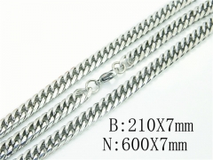 HY Wholesale Stainless Steel 316L Necklaces Bracelets Sets-HY61S0556NL