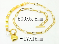 HY Wholesale Necklaces Stainless Steel 316L Jewelry Necklaces-HY21N0131HOD
