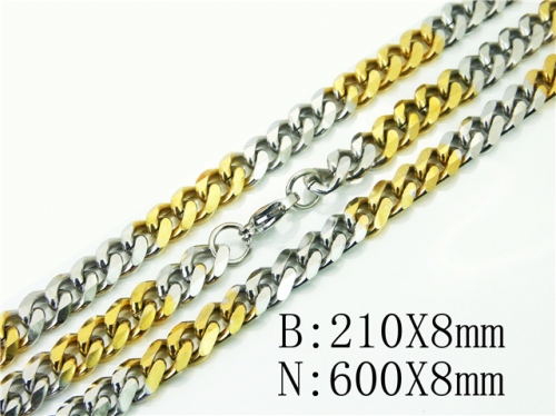 HY Wholesale Stainless Steel 316L Necklaces Bracelets Sets-HY61S0570HJL