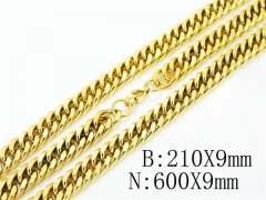 HY Wholesale Stainless Steel 316L Necklaces Bracelets Sets-HY61S0590HML