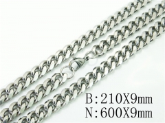 HY Wholesale Stainless Steel 316L Necklaces Bracelets Sets-HY61S0571PE