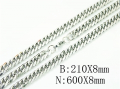 HY Wholesale Stainless Steel 316L Necklaces Bracelets Sets-HY61S0577NL