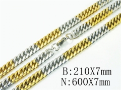 HY Wholesale Stainless Steel 316L Necklaces Bracelets Sets-HY61S0558HJL