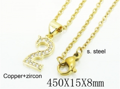 HY Wholesale Necklaces Stainless Steel 316L Jewelry Necklaces-HY35N0672PW