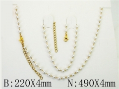 HY Wholesale Jewelry 316L Stainless Steel Earrings Necklace Jewelry Set-HY39S0516HIC