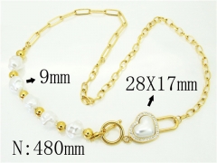 HY Wholesale Necklaces Stainless Steel 316L Jewelry Necklaces-HY80N0589PQ