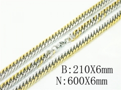 HY Wholesale Stainless Steel 316L Necklaces Bracelets Sets-HY61S0585HHL